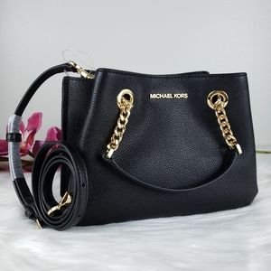 NWT Michael Kors SM Teagen messenger bag black MK